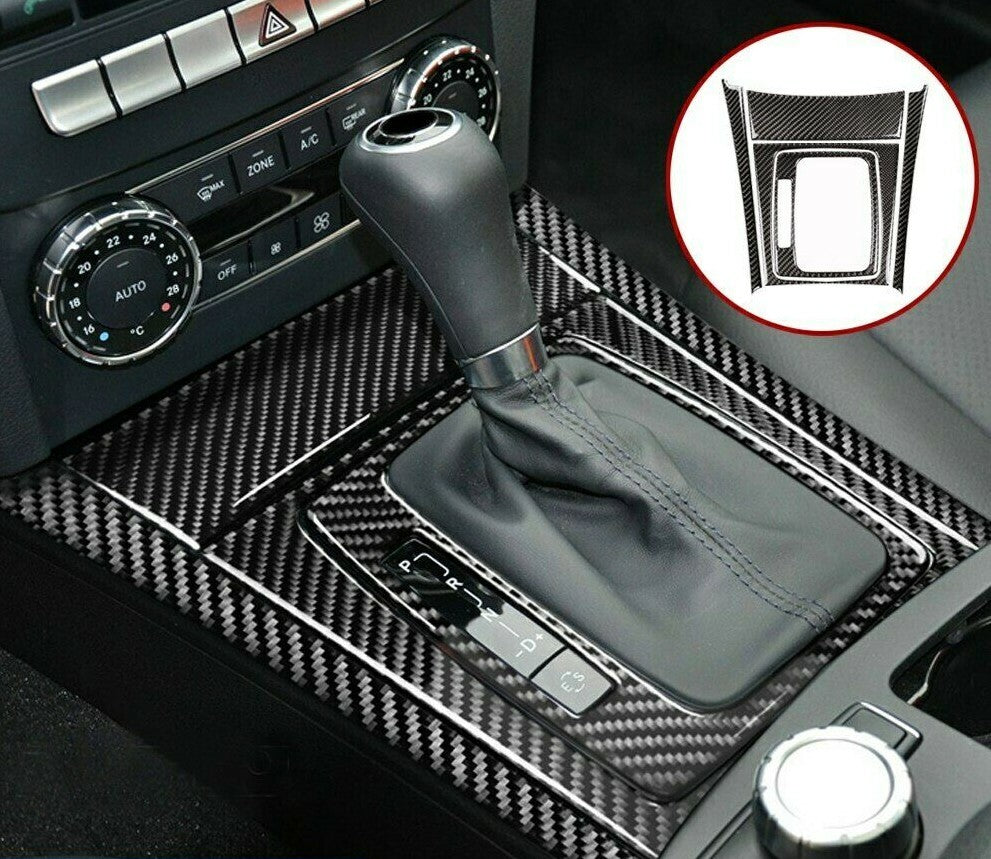 Passend für Mercedes Benz C W204 Carbon Mittelkonsole Rahmen Blende Schutz