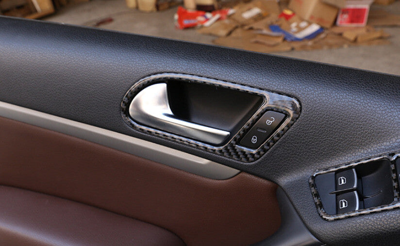 Passend für VW Tiguan 2010-2016 Türgriffe Abdeckung Blenden Rahmen Tuning Carbon