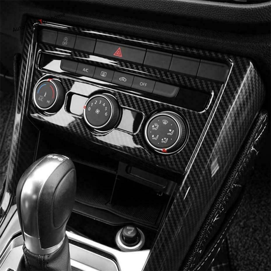 Passend für Mittelkonsole Klima Blende Abdeckung Rahmen Carbon Optik Passend Für VW T-Roc TD