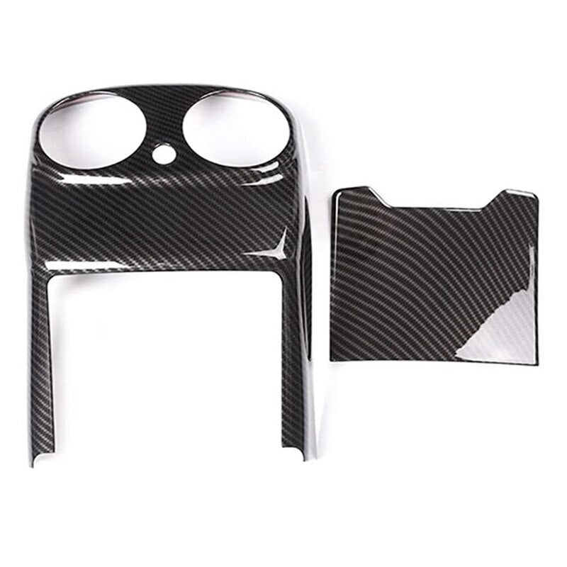 Passend für Mercedes C W206 Lüftung Hinten Blenden Abdeckungen Rahmen Carbon