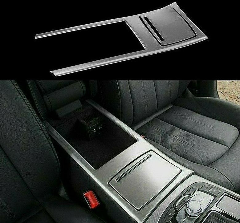 Passend für Audi A6 C7 A7 Mittelkonsole Rahmen Blenden Edelstahl Silber