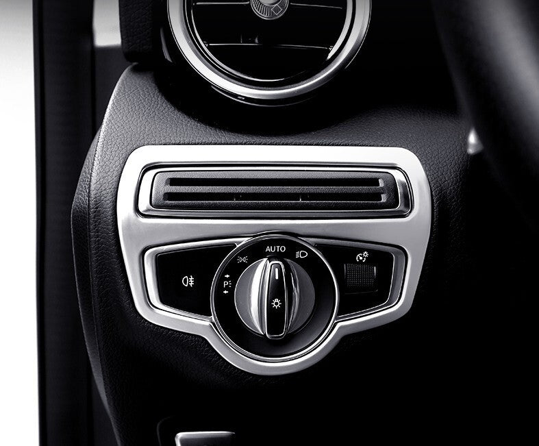 Passend für Mercedes Benz W205 GLC Lichtschalter Schalter Chrom Edelstahl Blende