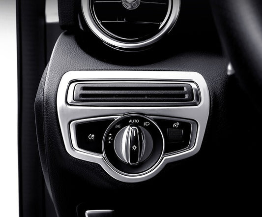 Passend für Mercedes Benz W205 GLC Lichtschalter Schalter Chrom Edelstahl Blende