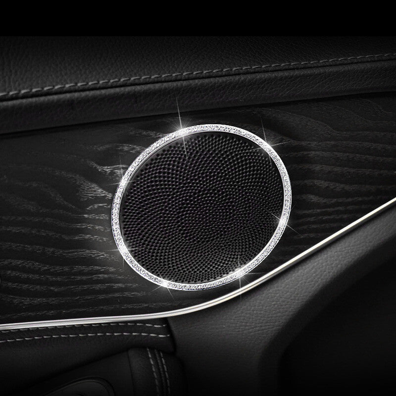 Passend für Mercedes GLC X253 C Class W205 Lautsprecher Blenden Rahmen Silber