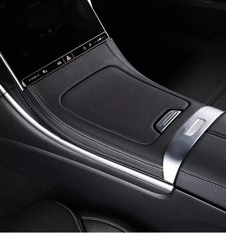 Passend für Mercedes GLC X254 Blenden Rahmen Zierblende Mittelkonsole Kunstleder