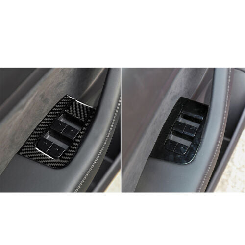 Passend für Tesla Model Y Model 3 Fensterheber Blenden Abdeckung Carbon