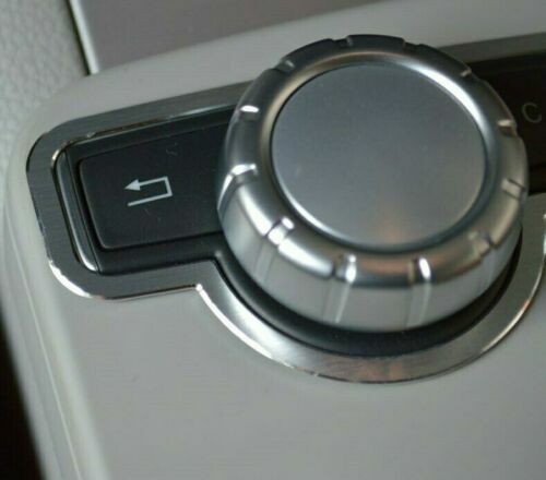 Passend für Mercedes W212 180 200 260 320 Multimediaknopf Rahmen Blende Aluminium