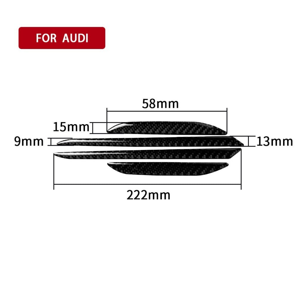 Passend für Audi A4 B9 2017-20 Türschlitz Blenden Abdeckungen Rahmen Carbon