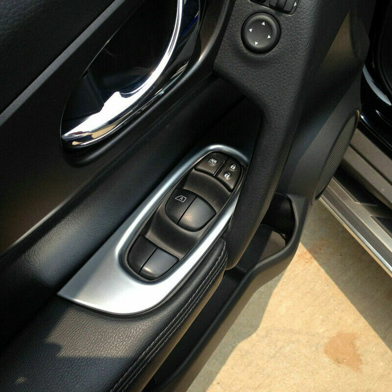Passend für Nissan Qashqai J11 Fensterheber Blenden Abdeckung Zierrahmen Silber