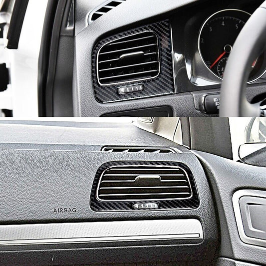 Passend für VW Golf 7 MK7 GTI Lüftung Klima Cockpit Rahmen Schutz Blende Carbon