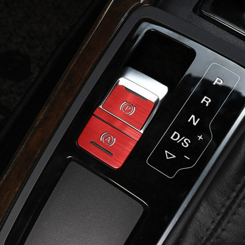 Passend für Audi A6 C7 2012-2018 Handbremse Edelstahl Blende Zierblende Rot