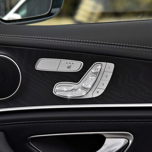 Passend für Mercedes C E Klasse Strass Glitzer Sitzverstellung Tür Memory Blende