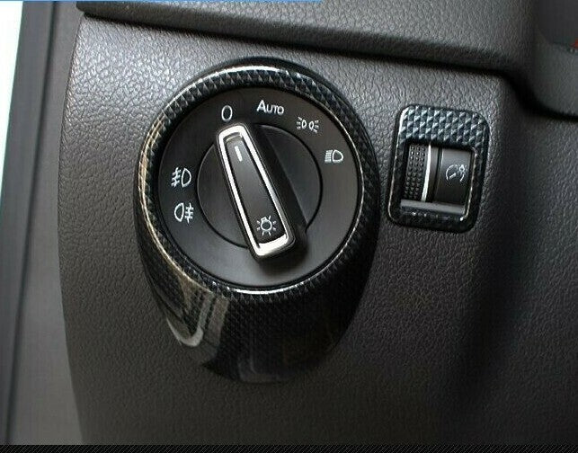 Passend für VW Tiguan 2 AD1 MK2 Rline Carbon 2 Stk Lichtschalter Rahmen Abdeckung