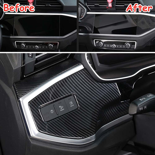 Passend für Audi Q3 Display Konsole Carbon Blende Schutz Veredelung Rahmen