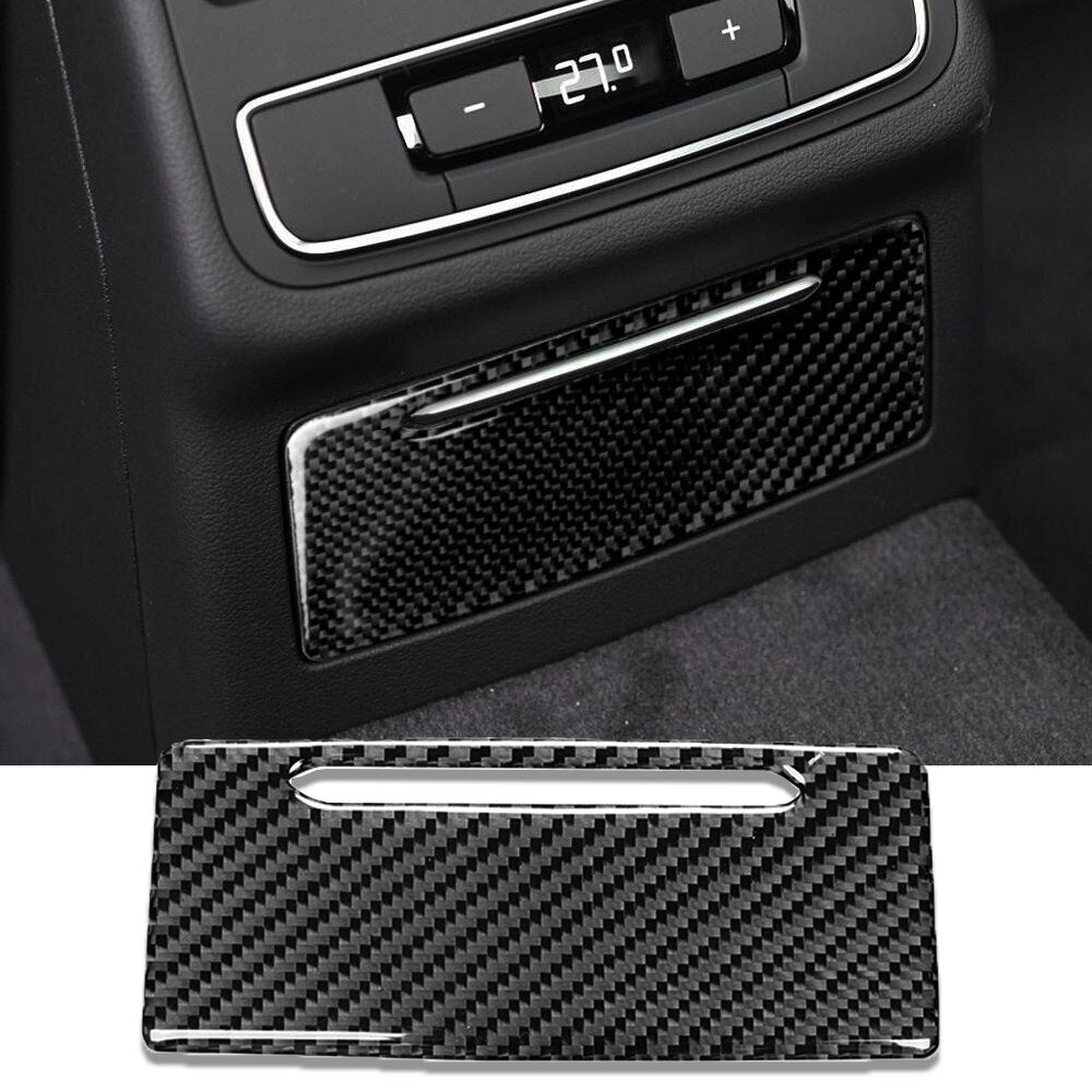 Passend für Audi A4 B9 2017-19 Aufbewahrungsbox Blende Abdeckung Rahmen Carbon