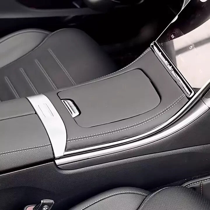 Passend für Mercedes GLC X254 Blenden Rahmen Zierblende Mittelkonsole Kunstleder