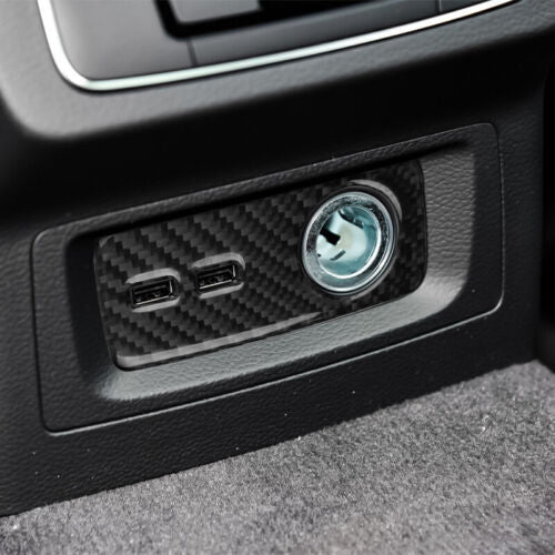 Passend für Audi Q5 18-21 USB Eingang Rahmen Blenden Abdeckung Carbon