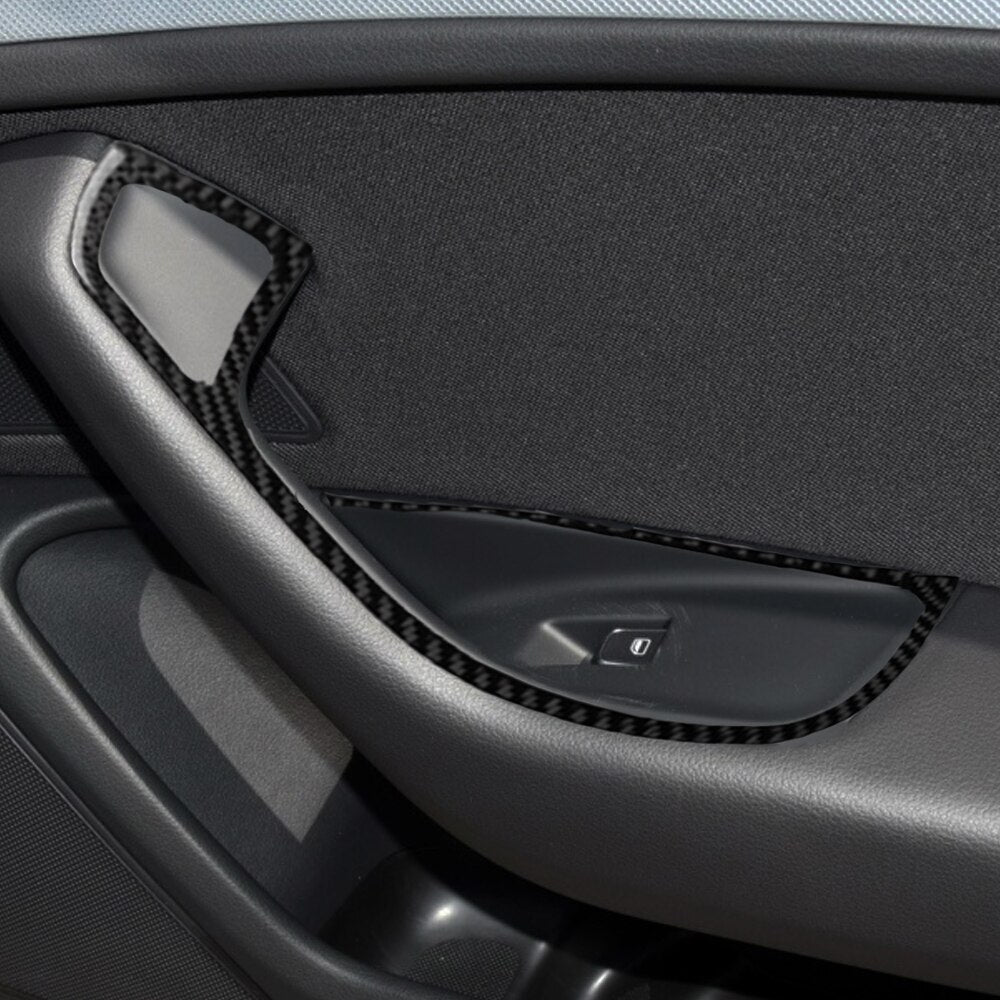 Passend für Audi A6 C7 A7 2012-18 Fensterheber Blenden Abdeckungen Rahmen Carbon