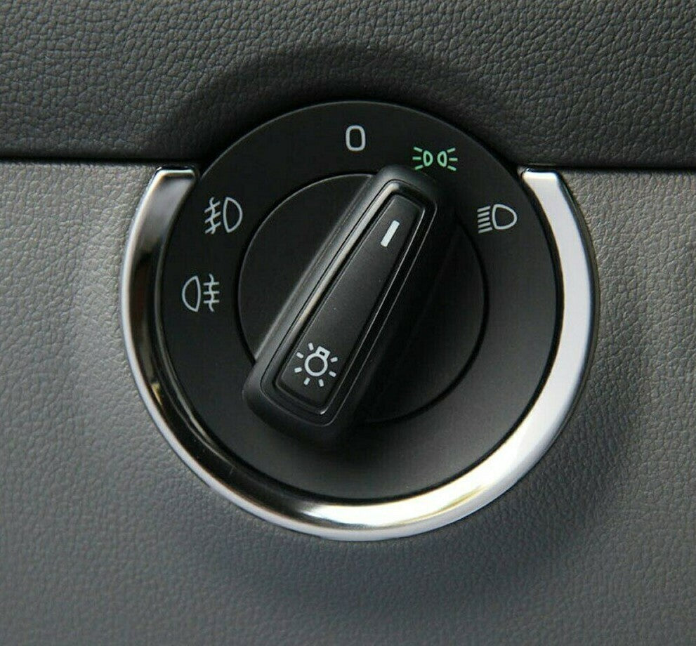 Passend für VW skoda octavia A7 Lichtschalter Chrom silber Edelstahl Blende