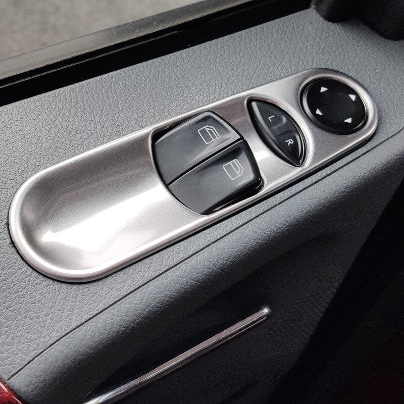 Passend für Mercedes Viano Vito V Fensterheber Blenden Abdeckung Rahmen Silber