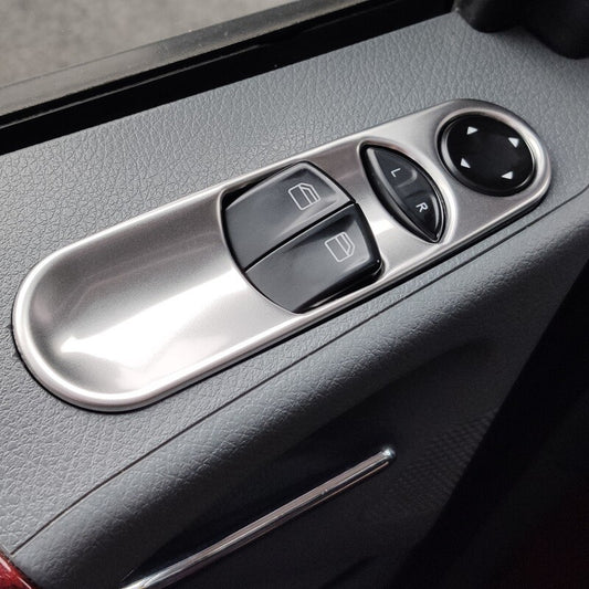 Passend für Mercedes Viano Vito V Fensterheber Blenden Abdeckung Rahmen Silber