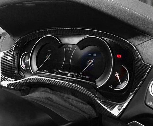 Passend für BMW X3 G01 X4 G02 Tacho Blende Rahmen Cockpit Anzeige Carbon Optik