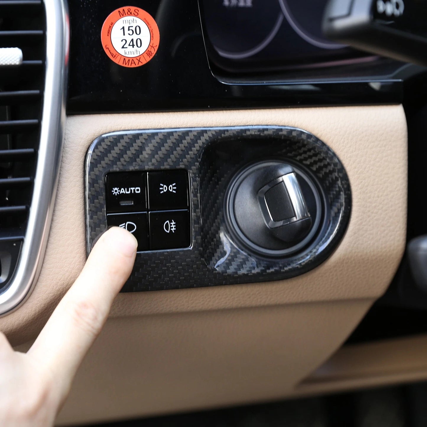 Passend für Porsche Cayenne 2019-2023 Lichtschalter Blende