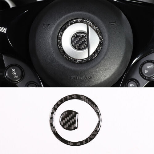 Passend für Benz Smart Fortwo Lenkrad Blenden Abdeckung Carbon
