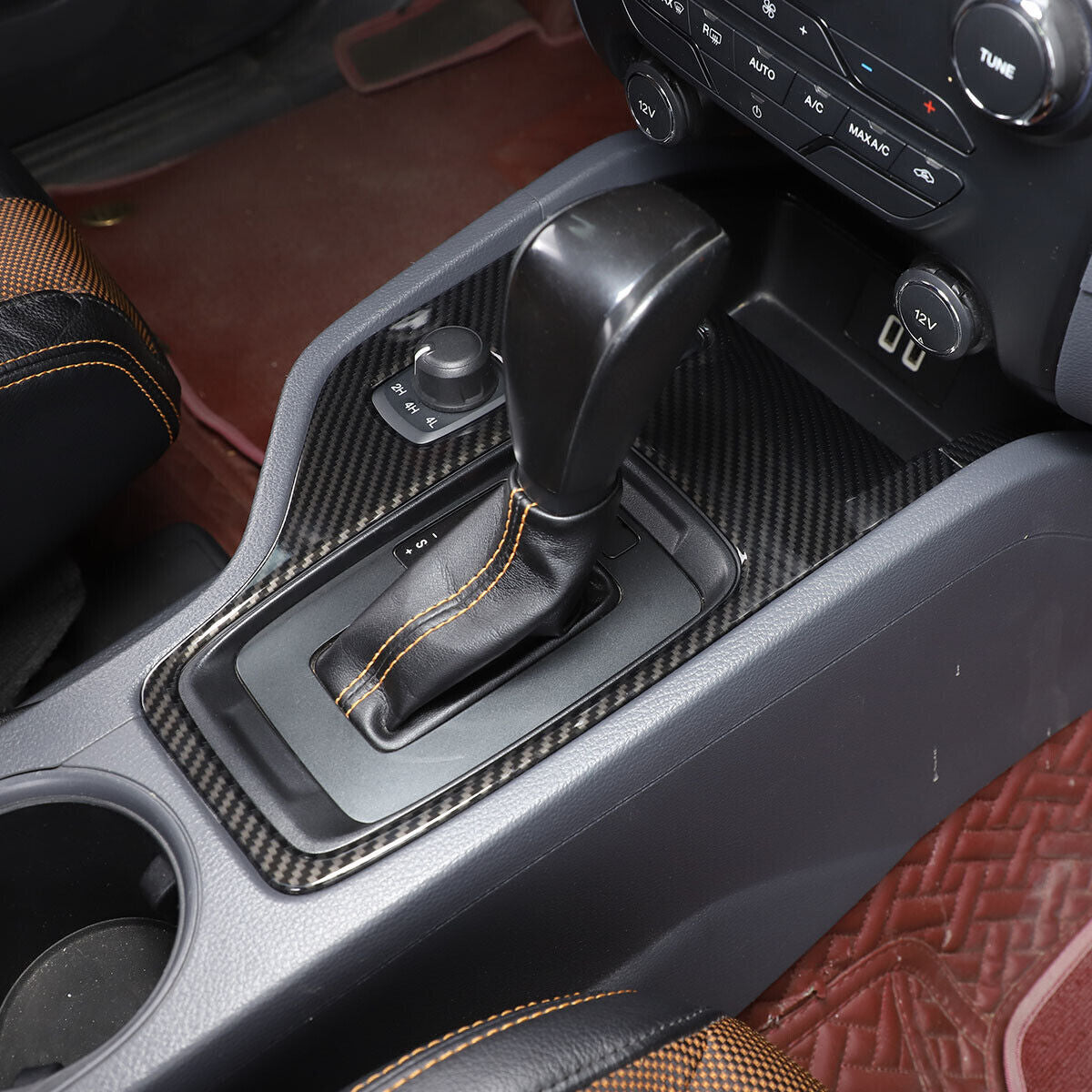 Passend für Ford Ranger T7 T8 2015-2021 Mittelkonsole Blenden Abdeckung Carbon