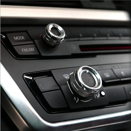 Passend für 3x BMW F20 F21 F30 F31 F80 F32 F82 F36 Silber Alu Radio Regler Knopf