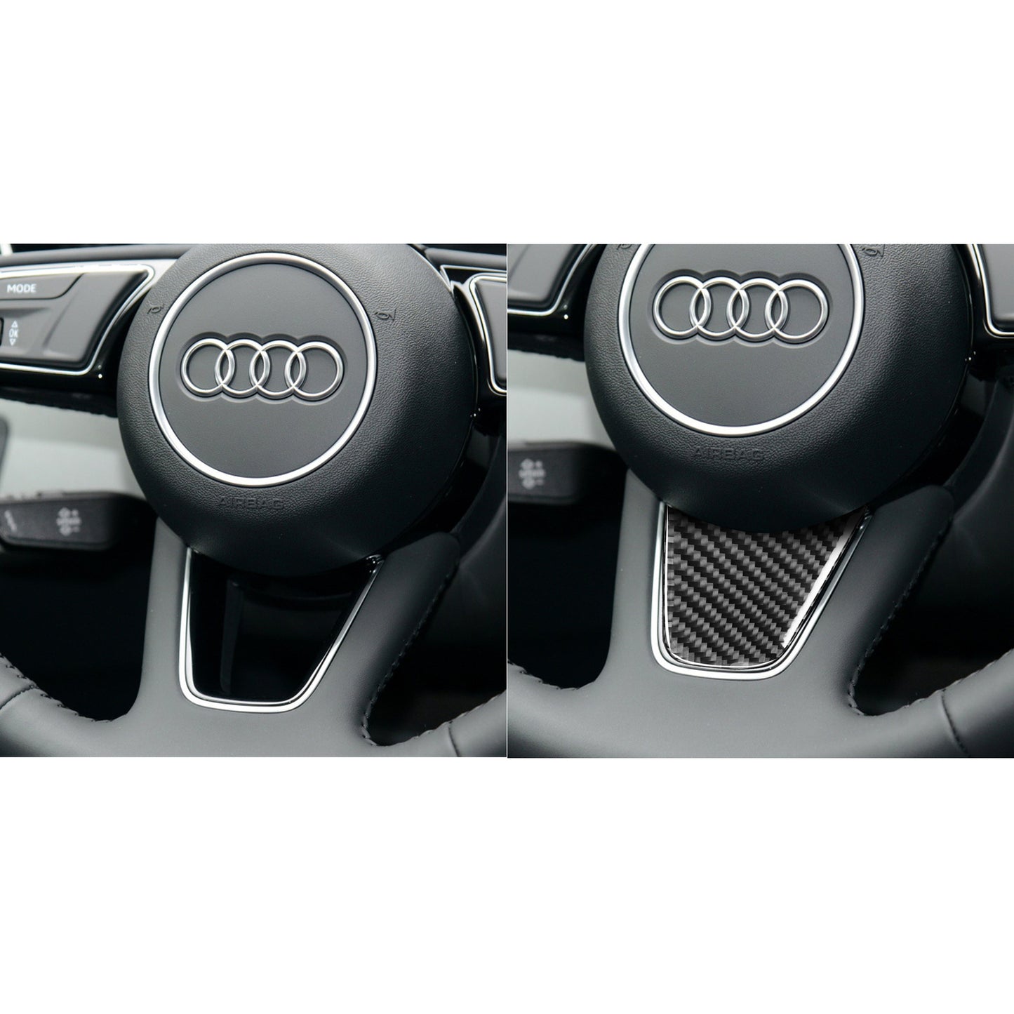 Passend für Audi A4 B9 RS4 S4 2017-19 Lenkrad Blende Abdeckung Rahmen Carbon