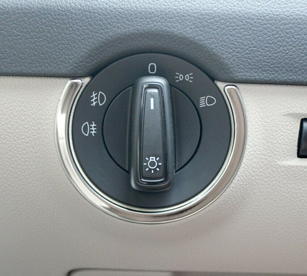 Passend für VW skoda octavia A7 Lichtschalter Chrom silber Edelstahl Blende
