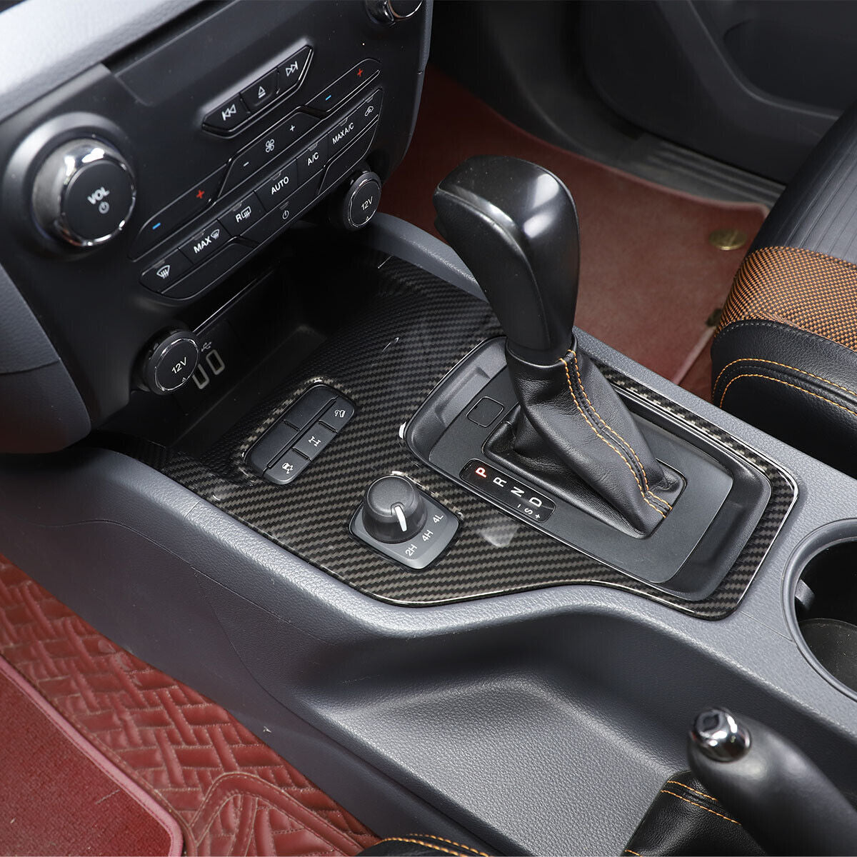 Passend für Ford Ranger T7 T8 2015-2021 Mittelkonsole Blenden Abdeckung Carbon