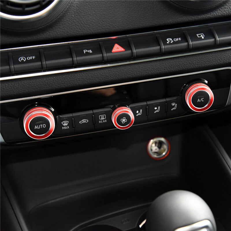 Passend für Audi A3 8V S3 Radio Knopf Regler Blenden Abdeckung Rahmen
