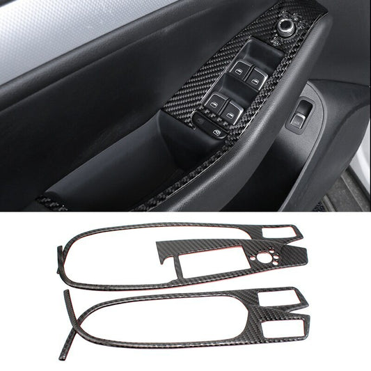Passend für Audi Q5 Carbon Cover Blenden Fensterheber Abdeckung Rahmen Schutz