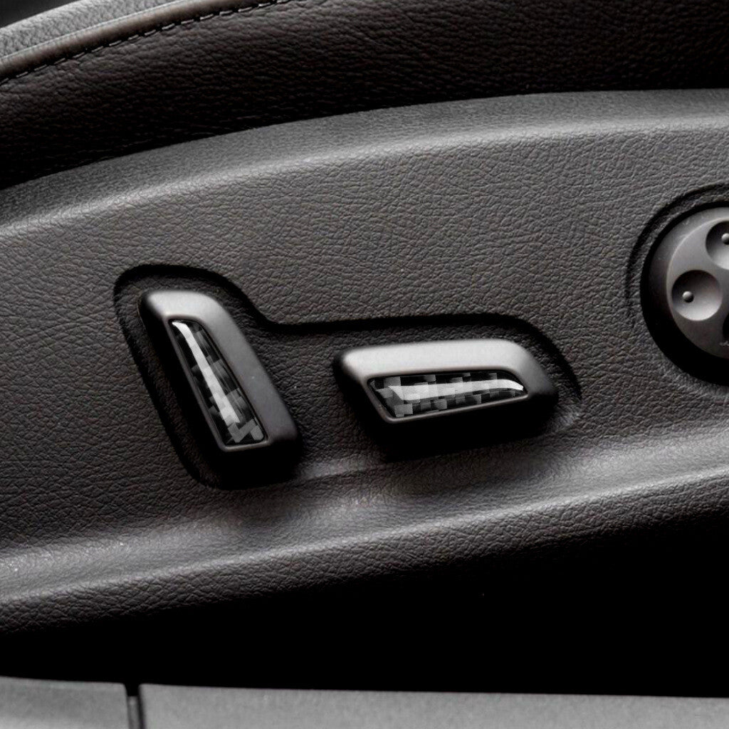 Passend für Audi A4 B9 2017-23 Sitzverstellung Blende Abdeckung Rahmen Carbon
