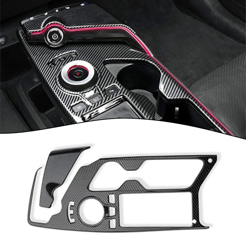 Passend für KIA EV 6 Mittelkonsole Blende Rahmen Carbon Abdeckung Tuning