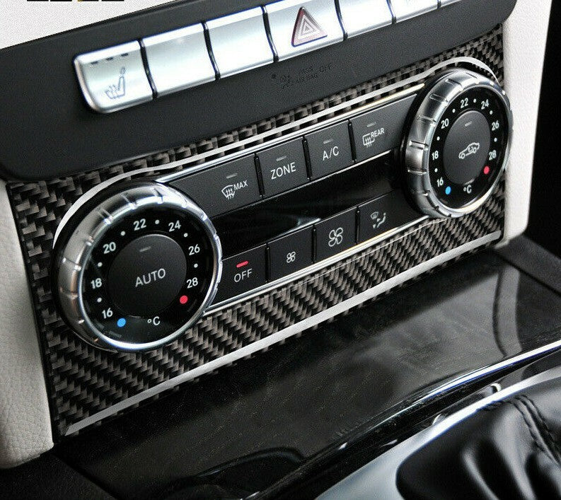Passend für Mercedes Benz W204 2007 - 2013 Radio Blende Carbon Rahmen Abdeckung