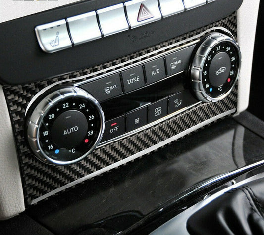 Passend für Mercedes Benz W204 2007 - 2013 Radio Blende Carbon Rahmen Abdeckung