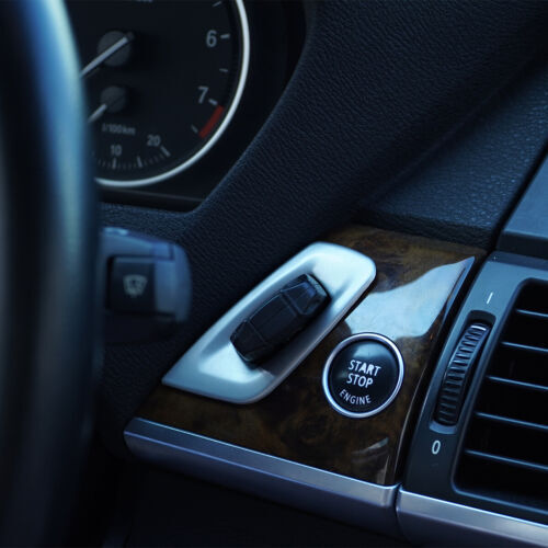 Passend für BMW X5 E70 X6 E71 2008-2013 Schlüssel Loch Blenden Abdeckung Silber
