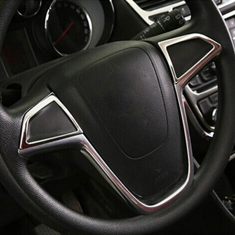 Passend für Passend OPEL Mokka X Edelstahl Blenden Rahmen Abdeckung Lenkrad Steering Wheel