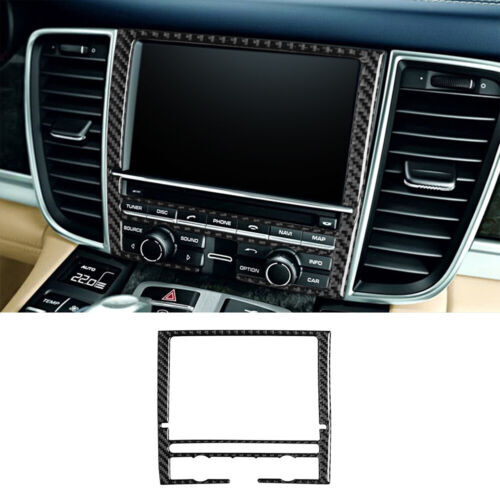 Passend für Porsche Panamera 10-16 Display Rahmen Blenden Abdeckung Carbon