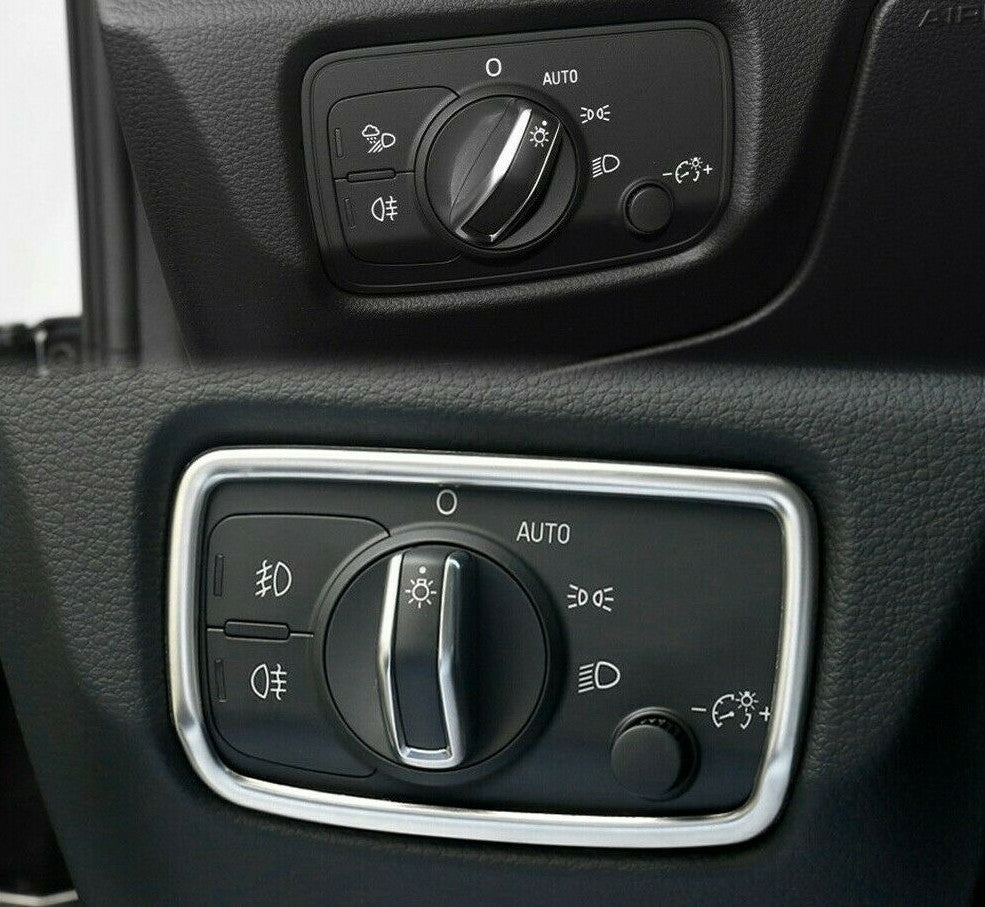 Passend für Audi A3 8V Licht Lichtschalter Schutz Blende Edelstahl Zierrahmen