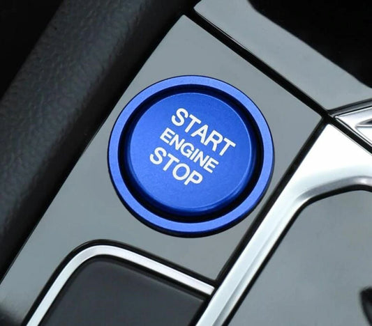 Passend für Start Stop Ring Abdeckung Alu Blau Passend Für VW Golf 7 Tiguan Passat B8