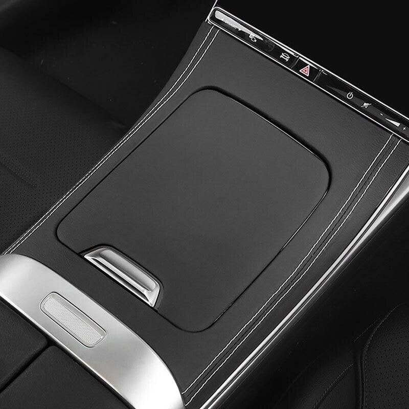 Passend für Mercedes W206 C Klasse Blende Kunstleder Mittelkonsole Schutz Rahmen