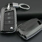 Passend für VW Golf 7 Tiguan Polo Skoda Octavia Carbon Schlüssel Cover Hülle