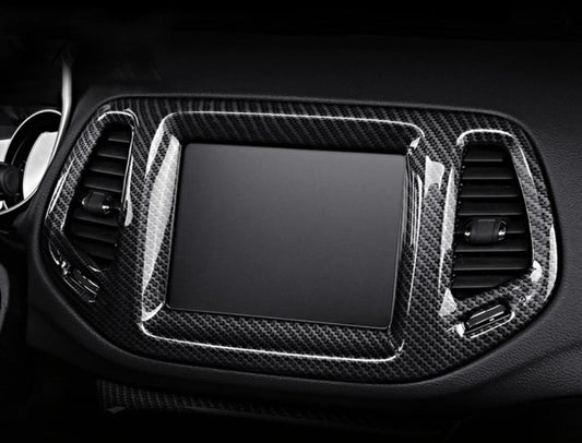 Passend für Jeep Compass Carbon Display Lüftung Blende Zierrahmen Abdeckungen