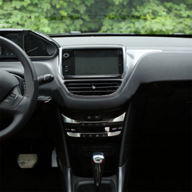 Passend für Peugeot 2008 Klima Blenden Abdeckung Rahmen Silber