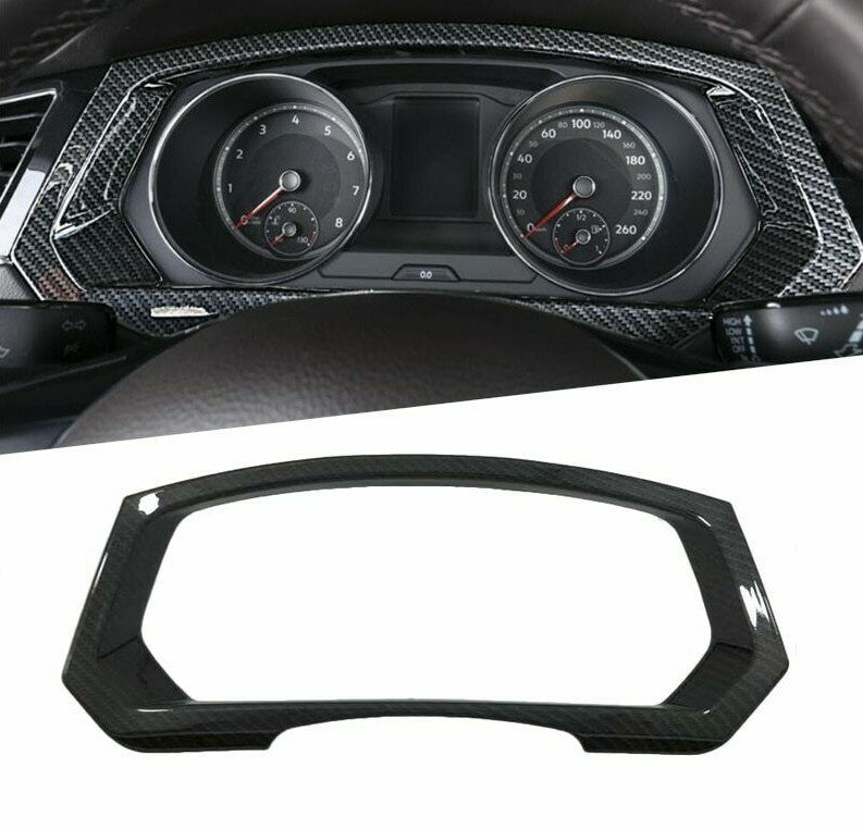 Passend für Tacho Carbon Optik Blende Rahmen Schutz Zierrahmen Passend Für VW Tiguan 2 AD1