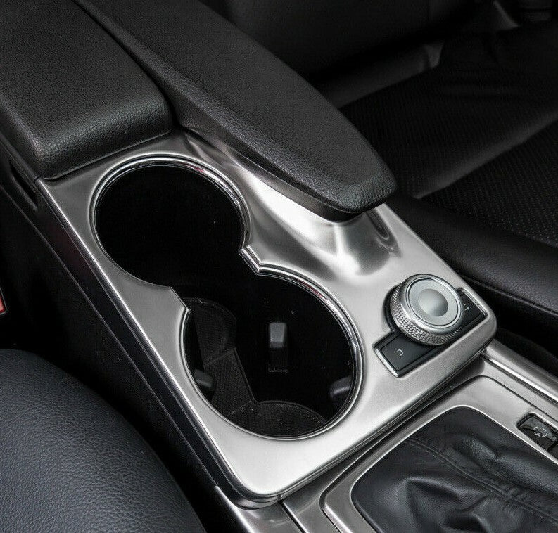 Passend für Mercedes Benz GLK Edelstahl Schutz Mittelkonsole Becherhalter Blende